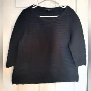 COS Cotton Black Striped Sweater Size Large (L)